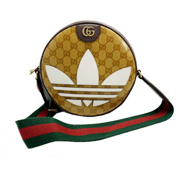 ◇グッチ×アディダス GUCCI×adidas◇ ショルダーバッグ/オフィディアスモールショルダー/PVC×レザー/ブラウン/702640 【BAG3971】【税込価格】【質屋出店】【新品】【あす楽対応】