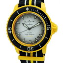 ◆スウォッチ×ブランパン Swatch×BLANCPAIN◆ 【箱 保】メンズ時計/バイオセラミック/フィフティファゾムス/パシフィックオーシャン/イエローオレンジ/SO35P100 【MW1840】【税込価格】【質屋出店】【中古】【あす楽対応】(2)