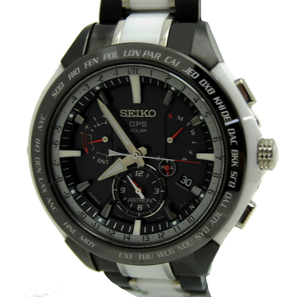 ◆セイコー SEIKO◆ 【内箱 保(未記入)】メンズ時計/アストロン/クールジャパン/2000本限定/GPSソーラー/セラミック×チタン/白×黒/SBXB071/8X53-0AG0-2 【MW1679】【税込価格】【質屋出店】【中古】【あす楽対応】