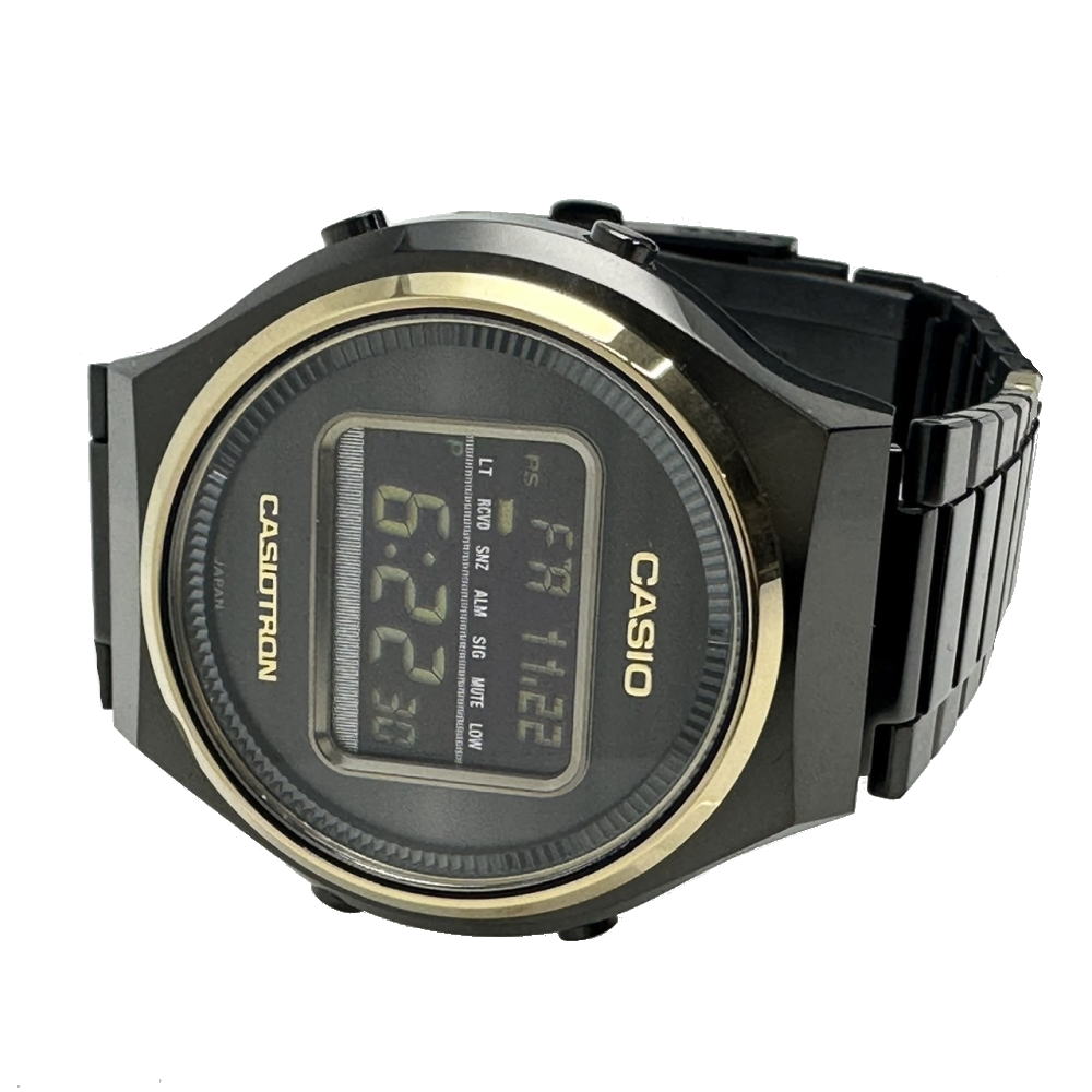 かねき質店の◆カシオ CASIO◆ 【箱 保】メンズ時計/カシオトロン/カシオウォッチ50周年モデル/電波ソーラー/SS(IP処理)/ブラック×ゴールド/TRN-50ZE-1AJR 【MW1765】【税込価格】【質屋出店】【新品】【あす楽対応】｜アングル2