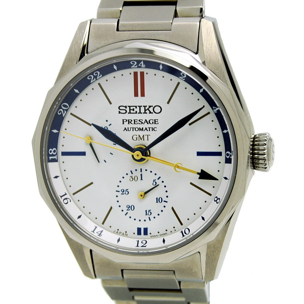 ◆セイコー SEIKO◆ 【箱 保】メンズ時計/プレサージュ/プレステージ/オーシャントラベラー/飛鳥2/パワーリザーブ/GMT/チタン/裏スケ/白/SARF015/6R64-00F0 【MW1795】【税込価格】【質屋出店】【中古】【あす楽対応】