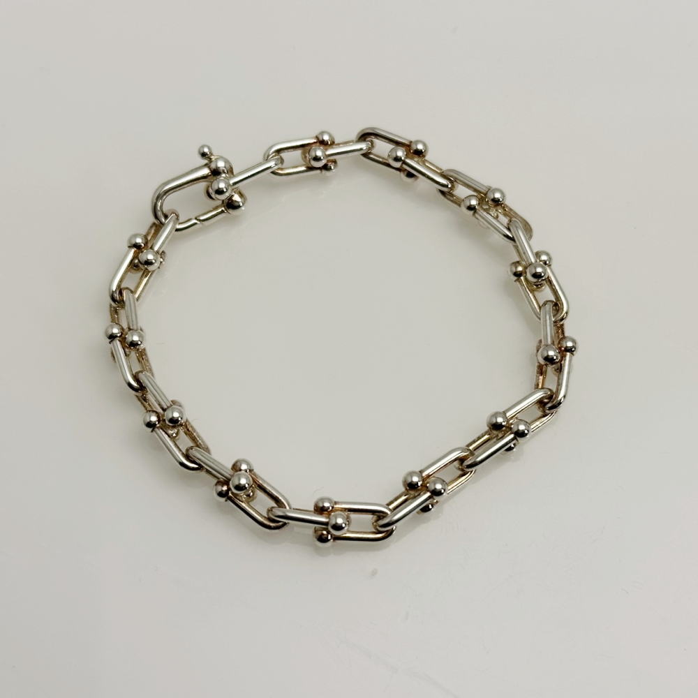 ◆ティファニー Tiffany&Co◆ 【箱】ブレス/シルバー925/ハードウェアスモールリンクブレスレット/ミディアム/SV925 【BJ1156】【税込価格】【質屋出店】【中古】【あす楽対応】のサムネイル