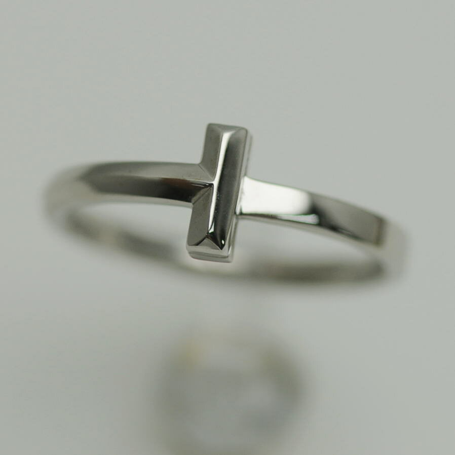 ◆ティファニー Tiffany&Co◆ 【箱】リング/指輪/K18WG/Tワンリング/#14 【BJ1219】【税込価格】【質屋出店】【中古】【あす楽対応】のサムネイル