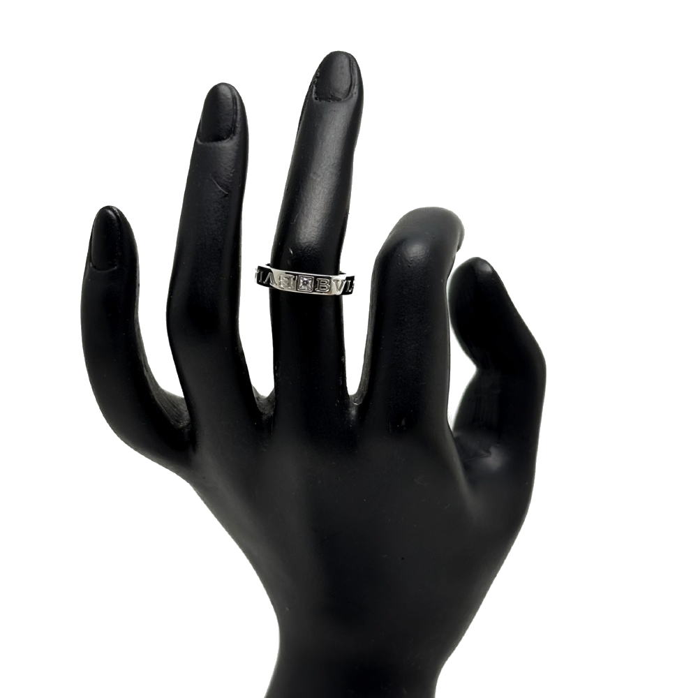 ◆ブルガリ BVLGARI◆ 【箱】リング/指輪/K18WG/ダブルロゴリング/1PD/ダイヤ/#11.5 ...