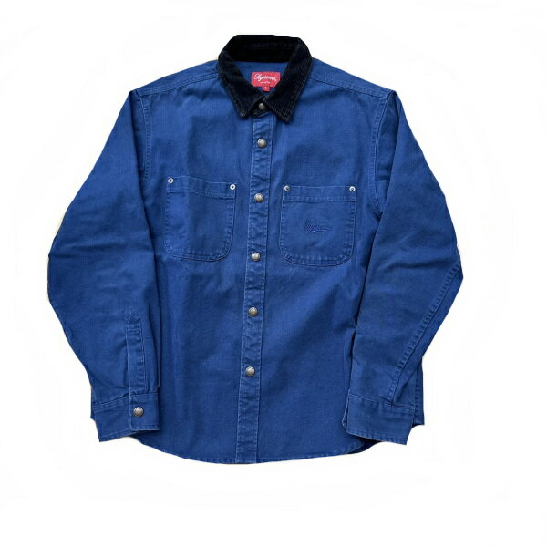 楽天かねき質店◆シュプリーム Supreme◆ メンズ/Script Canvas Snap Shirt/コットン/2019AW/ブルー/#S 【SA7469】【税込価格】【質屋出店】【中古】【あす楽対応】