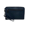 ◆ボッテガヴェネタ BOTTEGA VENETA◆ クラッチバッグ/イントレチャート/レザー/ネイビー 【BAG4286】【税込価格】【質屋出店】【中古】【あす...