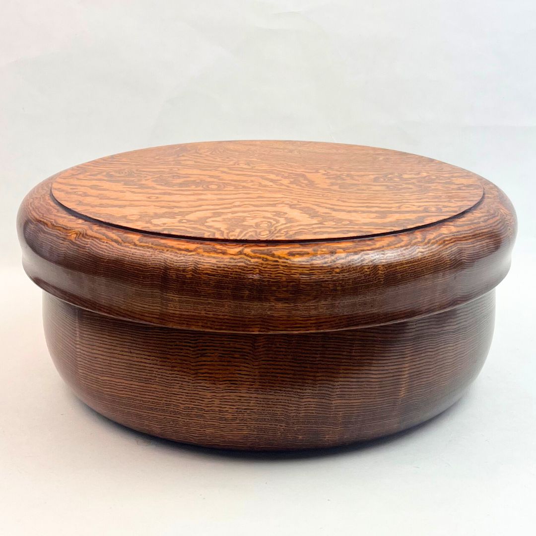 国産タモの木 無垢 職人の手作り【一品モノ 】茶櫃 タモ玉杢 漆 33cm【送料無料】【楽ギフ_包装】【楽ギフ_のし宛書】