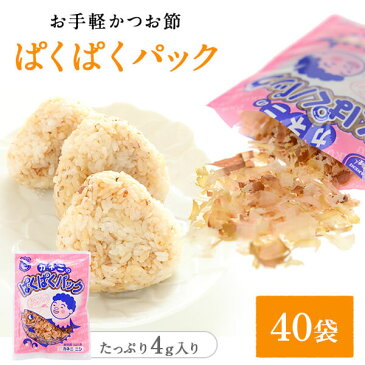 送料無料 鰹節 ぱくぱくパック4p×10袋　お徳用発送段ボール入り 鹿児島 指宿 削り節 かつお節 かつおぶし 無添加 パック ふりかけ ギフト 引き出物 カネニニシ お歳暮 歳暮 お年賀 おつまみ