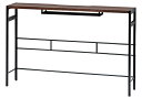 【KUROSIO】デュアルモニターテーブル 高さ82.5cm 幅125×奥行25×高さ82.5cm(高さ70cm)高さ2段階調節可 ダークブラウン/ホワイト 合成樹脂化粧繊維板、スチール 天板下にコンセントタップ収納があります【送料無料】【smtb-TK】(3)