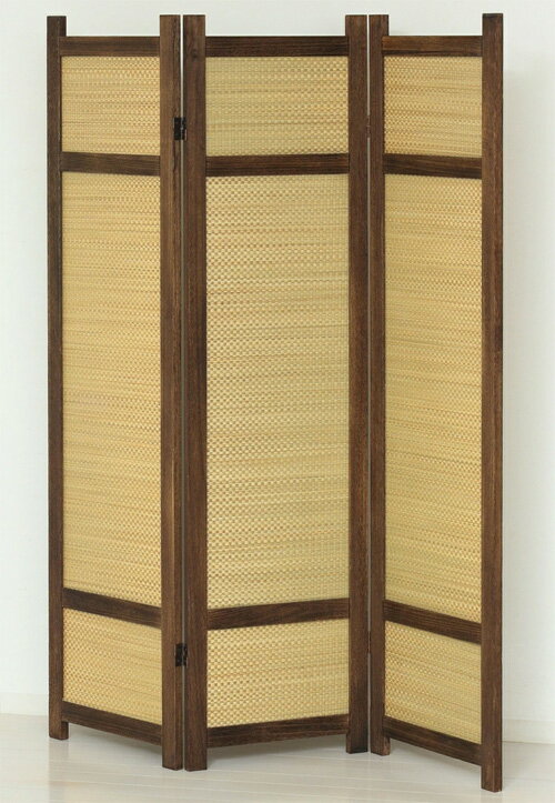 完成品　焼桐　スクリーン3連　幅40×奥行2×高さ152.5cm(1枚)×3連　幅40×奥行6.2×高さ152.5cm（折畳時）..