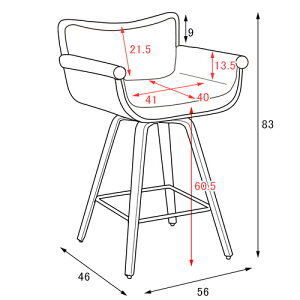 宮武バーチェア/カウンターチェア(KNC-J010)W56×D46×H83(SH60.5)cm【送料無料】【smtb-TK】