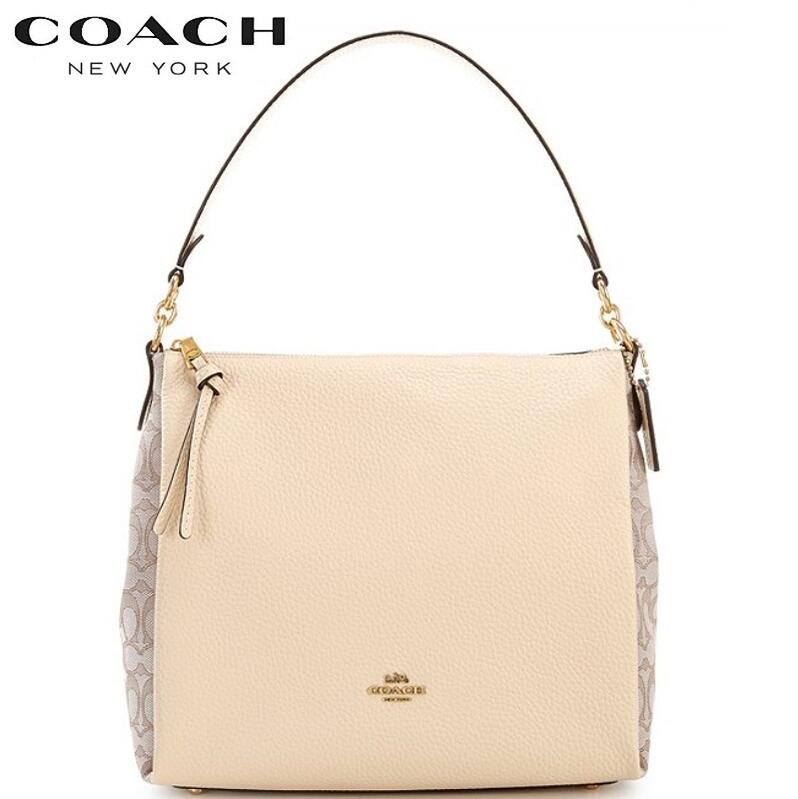 クリアランス 残りわずかバーゲン COACH 新作 コーチ バッグ ショルダー バッグ レディース コーチ ブティックライン COACH シグネチャー ジャガードシェイ ショルダー バッグ ストーン アイボリー