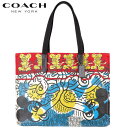 超レア COACH ディズニー ミッキー マウス X キース・ヘリング コラボ 2021新作 ディズニー ミッキー マウス X キース・ヘリング トート 42 ブルー マルチ