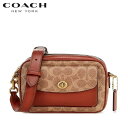 コーチ クロスボディ バッグ（レディース） コーチ バッグ 新作 ショルダーバッグ COACH ウィロウ カメラ バッグ シグネチャー キャンバス タン ラスト