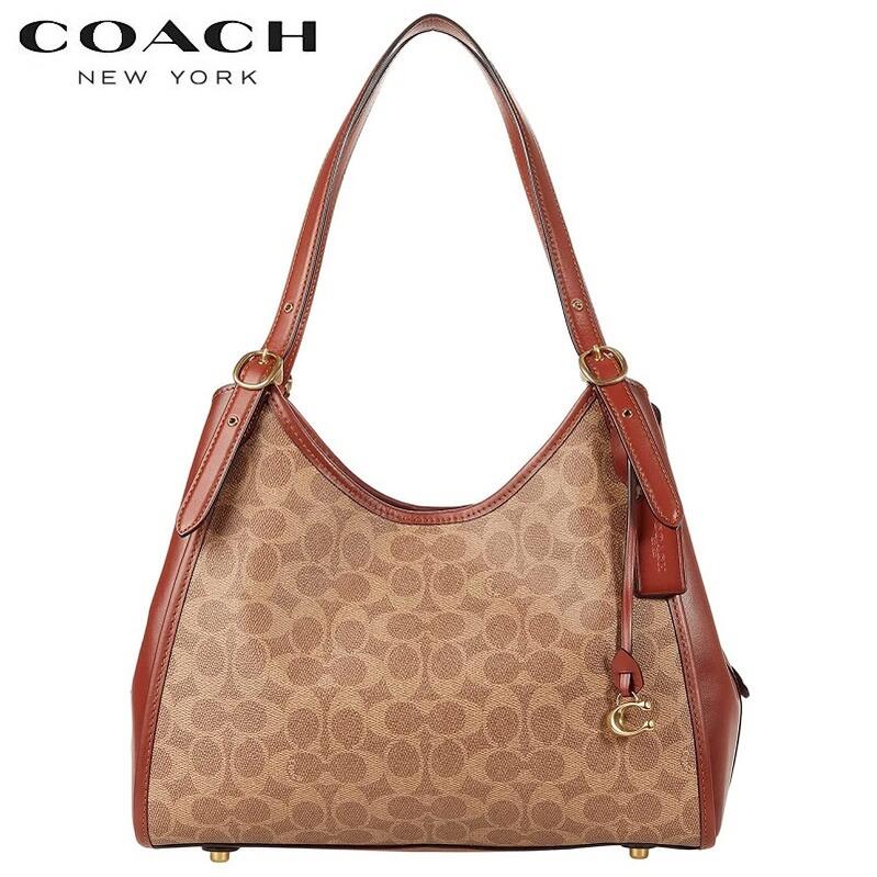 【SALE 新作 COACH】コーチ バック 新作 コーチ ショルダーバッグ レディース ブティックライン COACH ロリ ショルダーバッグ コーティドキャンバス シグネチャー タンラスト