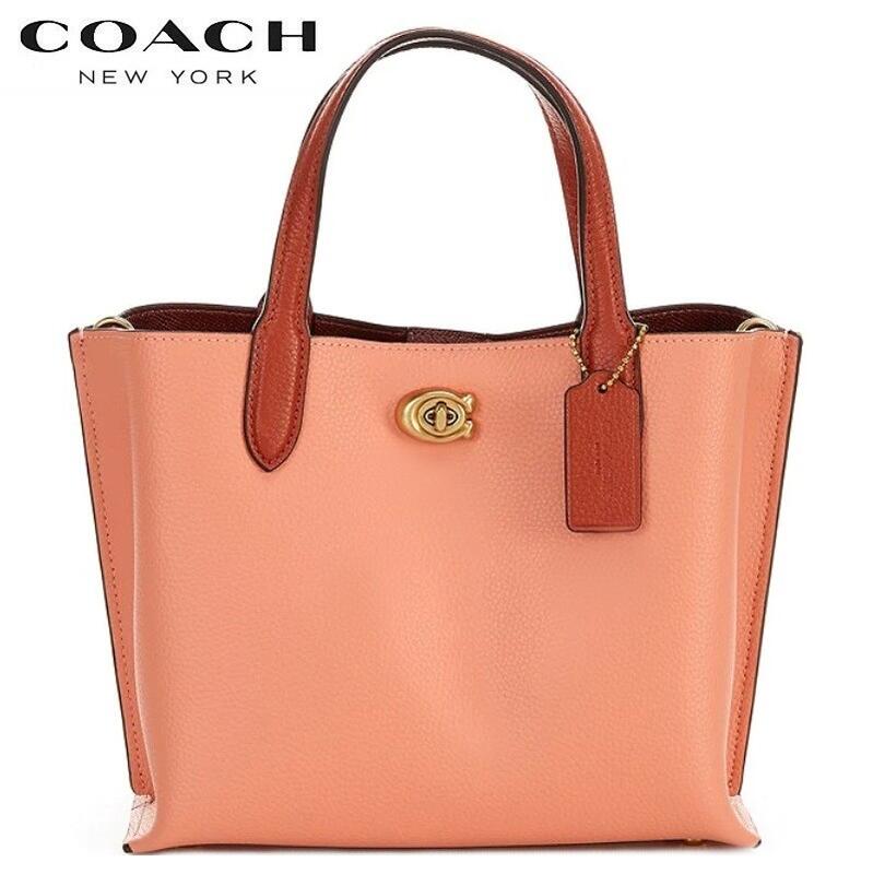 【SALE 新作 COACH】コーチショルダーバッグ レディース 斜めがけ コーチ バッグトートバッグ コーチ ブティックライン 2022新作 COACH ウィロウ トート 24 カラーブロック ライト コラール マルチ