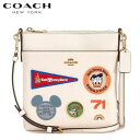 2022新作 コーチ 新作 ショルダーバッグ クロスボディ ブティックライン COACH ディズニー パークス X コーチ ディズニー パッチーズ キット レザー クロスボディ バッグ チョーク