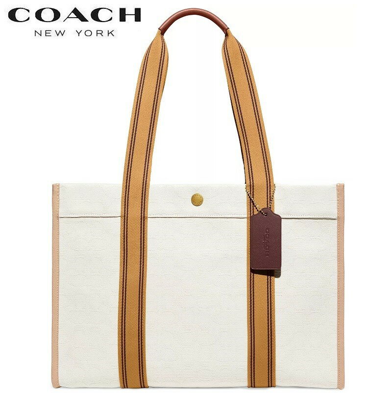 2022新作 コーチ バッグ COACH 新作トートバッグ レディース ブティックライン COACH 2022新作 スピン トート 42 シグネチャー ジャカード ナチュラル マルチ