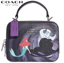 【SALE 新作 COACH】コーチショルダーバッグ レディース 斜めがけ コーチ バッグ 新作 ショルダーバッグ 2way クロスボディー コーチ ディズニー コラボ ショルダーバッグ COACH ファクトリー 2022新作 ボックス クロスボディ アースラ モチーフ ロイヤル パープル マルチ