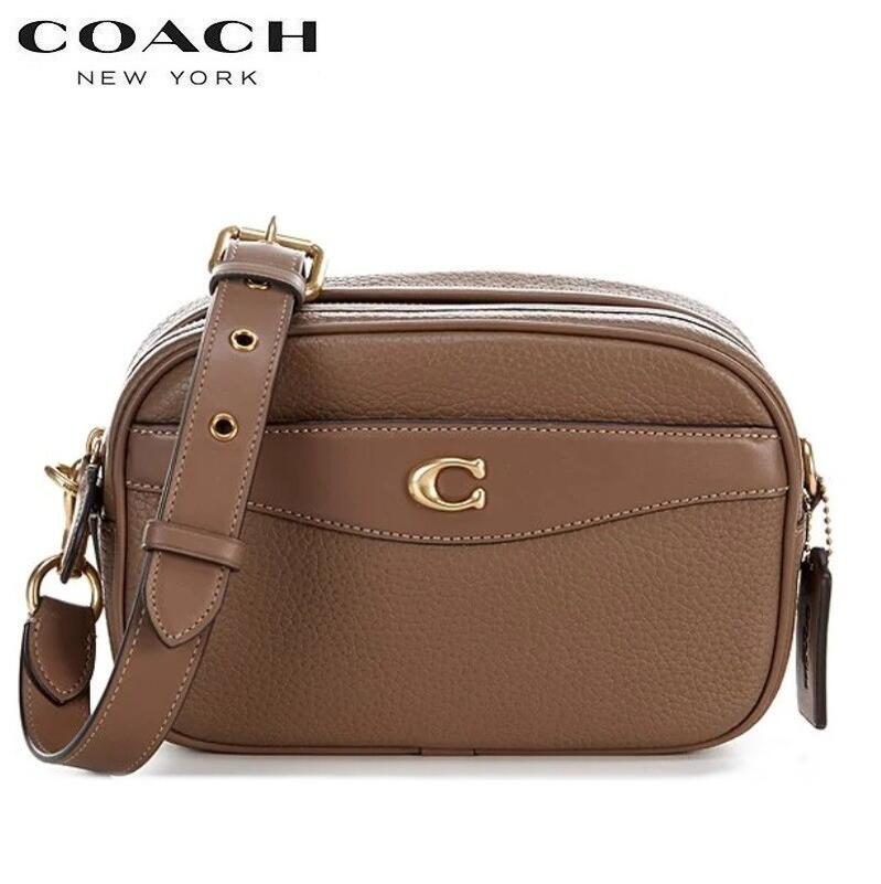 コーチショルダーバッグ レディース 斜めがけ コーチ COACH バック 新作 斜め掛けバッグ スマホバッグ ブティックライン 2023新作 COACH ソフト ペブル レザー カメラ クロスボデー バッグ ダークストーン