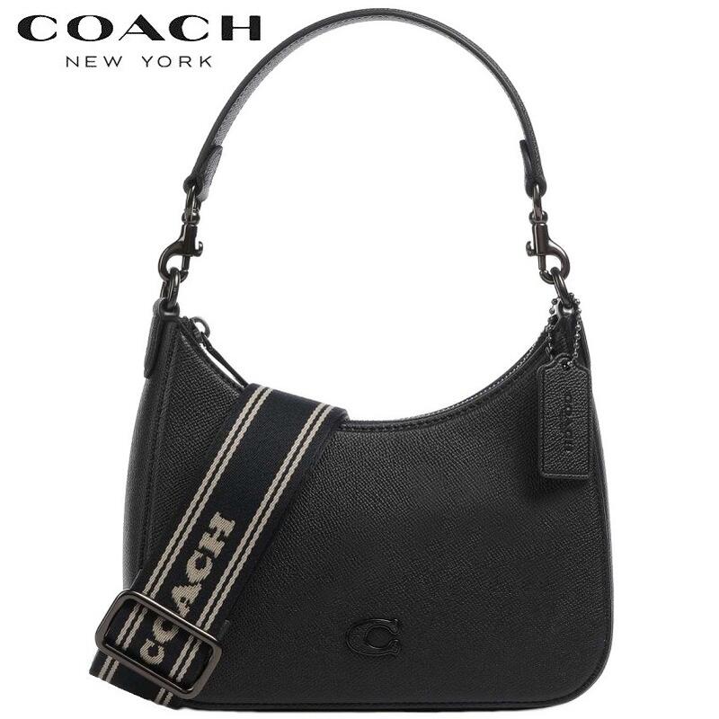 コーチ ホーボー バッグ（レディース） コーチショルダーバッグ レディース 斜めがけ コーチ バック coach 新作 コーチ ブティックライン COACH 2way バック 2023新作 ホーボー クロスボディ シグネチャー キャンバス インテリア ブラック