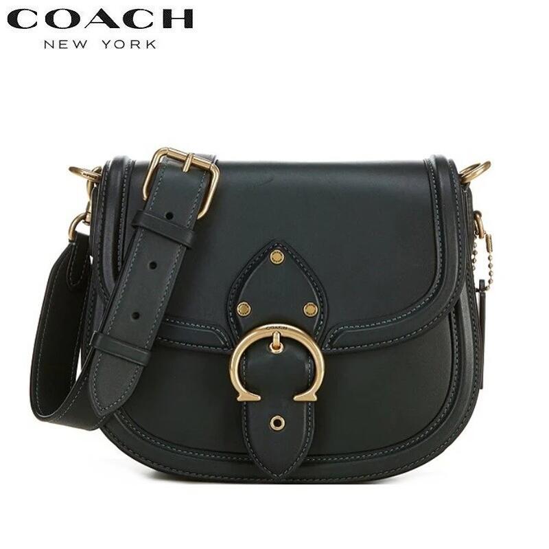 【SALE 2023秋冬新作 COACH】コーチショルダーバッグ レディース 斜めがけ クロスボディ 新作 コーチ ブティックライン COACH 2023秋冬新作 ビート サドルバッグ ウェビングストラップ アマゾン グリーン 正規品 日本未入荷