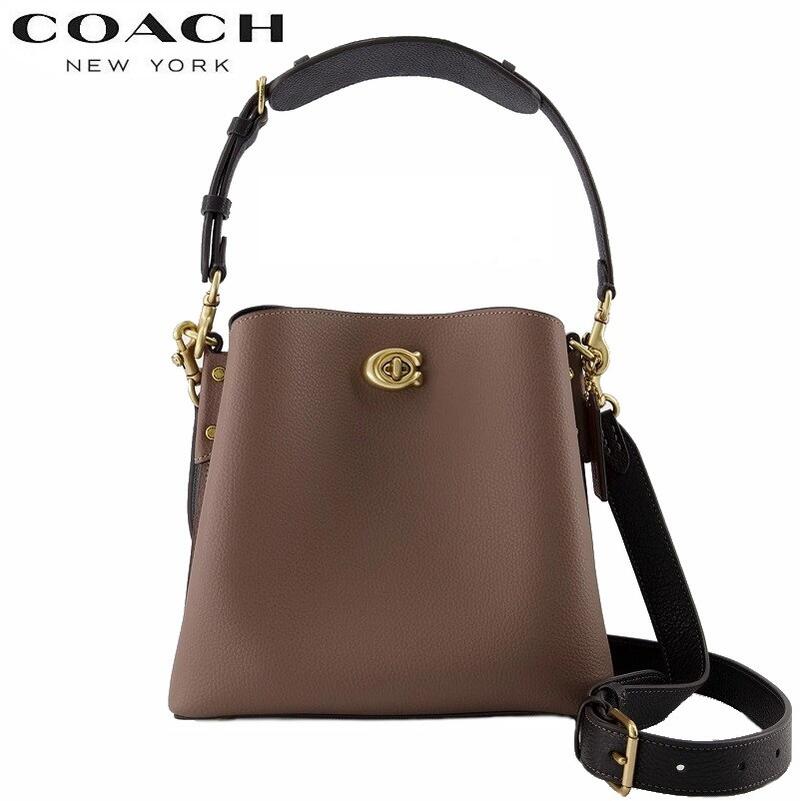 コーチ ボディバッグ レディース 【SALE 新作 COACH】コーチ バック 新作 コーチ ショルダーバッグ レディース ブティックライン COACH 新作 ウィロウ バケット バッグ カラーブロック ダーク ストーン