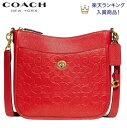 コーチ バック 新作 コーチショルダーバッグ レディース 斜めがけ レディース ブティックライン 新作 COACH エンボスド シグネチャー レザー シエーズ クロスボデイー スポーツ レッド 正規品日本未入荷