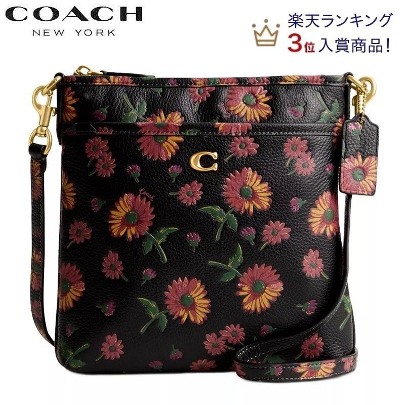 【TIME SALE 5/20迄 2023秋冬新作 COACH】即発送可能 コーチショルダーバッグ レディース 斜めがけ バック 新作 コーチ スマホバッグ クロスボディ 斜め掛け ブティックライン COACH 2023秋冬新作 フローラル プリント スモール キット レザー クロスボディ ブラック マルチ