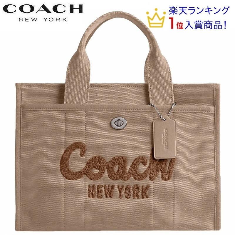 【SALE 2024春新作 COACH 】コーチショルダーバッグ レディース 斜めがけ クロスボディ 2WAY トートバッグ 新作 ブティックライン COACH キャンバス カーゴ トート ダーク ナチュラル 正規品 日本未入荷