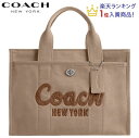 コーチ クロスボディ バッグ（レディース） 【SALE 2024春新作 COACH 】コーチショルダーバッグ レディース 斜めがけ クロスボディ 2WAY トートバッグ 新作 ブティックライン COACH キャンバス カーゴ トート ダーク ナチュラル 正規品 日本未入荷