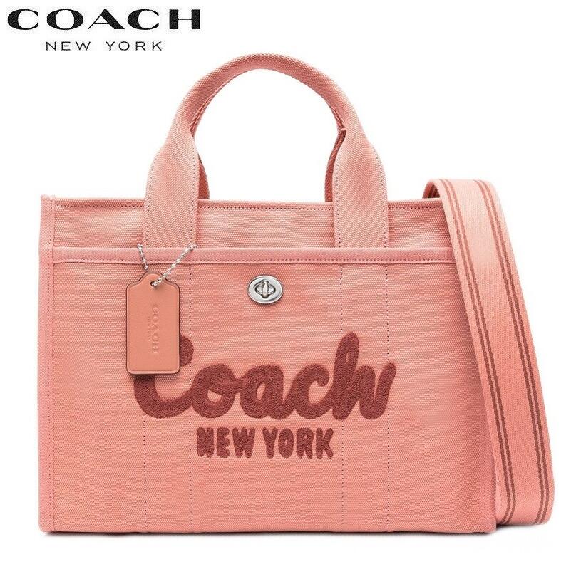 【SALE 2024春新作 COACH 】コーチショルダーバッグ レディース 斜めがけ クロスボディ 2WAY トートバッグ 新作 ブティックライン COACH キャンバス カーゴ トート ライト ピーチ 正規品 日本未入荷