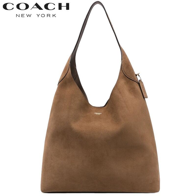 コーチ COACH バック 2024秋冬新作 CW636 ショルダーバッグ レディース ブティックライン COACH 新作 ブルックリン 39 スエード ショルダー バッグ シーダー 正規品のサムネイル