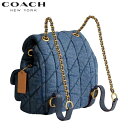 コーチ COACH バッグ 2025春新作 CZ747 リュックサック バックパック ショルダーバッグ レディース メンズ ブティックライン 新作 タビー デニム キルティッド バックパック インディゴ 正規品 日本未入荷