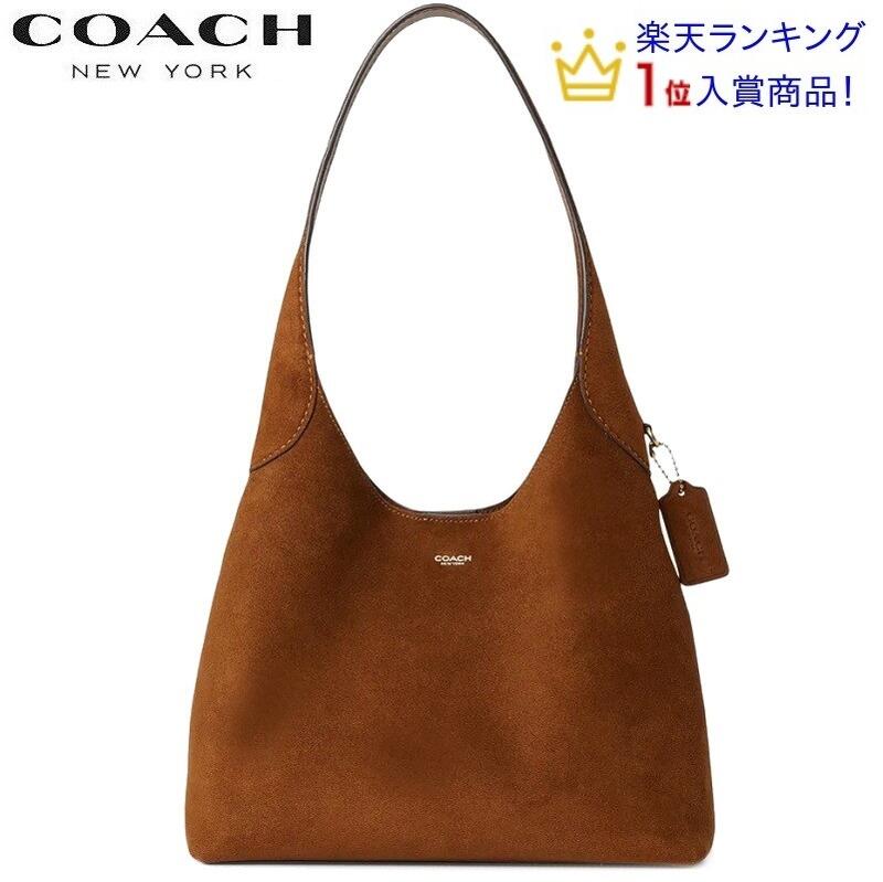 コーチ COACH バック 新作 CW637 スエード ショルダーバッグ レディース ブティックライン COACH 2025秋新作 ブルックリン スエード ショルダー バッグ 28 ウォーム ブラウン 正規品のサムネイル