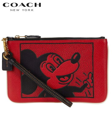 2021新作 コーチ ディズニー ミッキー マウス X キース・ヘリング COACH ディズニー ミッキー マウス X キース・ヘリング スモール リストレット エレクトリック レッド