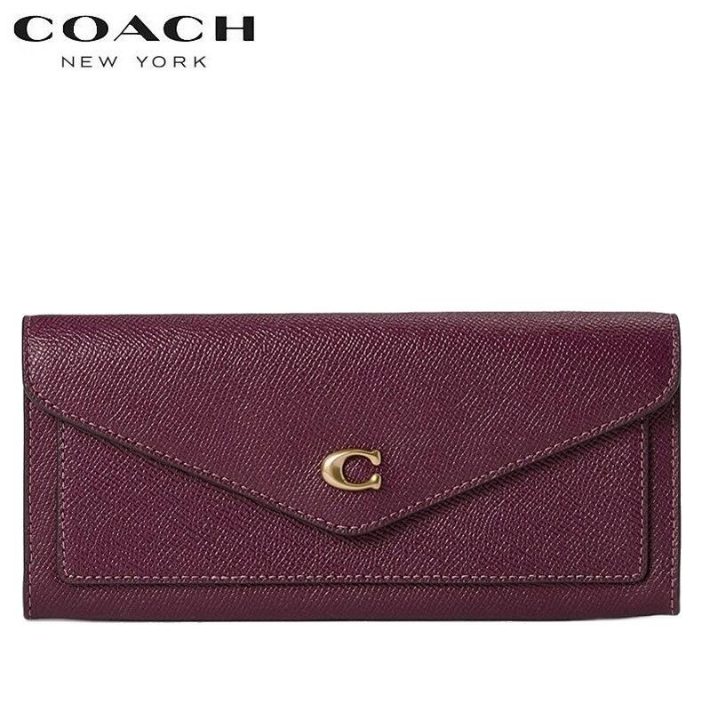 【SALE 新作 COACH】新作 コーチ 財布 二つ折り 長財布 新作 コーチ 財布 レディース コーチ 新作 コーチ ブティックライン コーチ 二つ折り 財布 カード入れ 2022新作 COACH ウィン ソフト ウォレット デープ ベリー