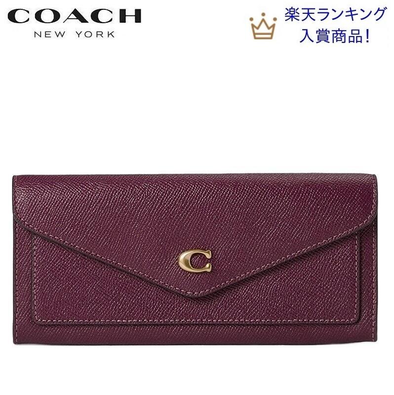 コーチ 【SALE 新作 COACH】コーチ 財布 二つ折り 長財布 新作 コーチ 財布 レディース コーチ 新作 コーチ ブティックライン コーチ 二つ折り 財布 カード入れ 　2022新作 COACH ウィン ソフト ウォレット デープ ベリー