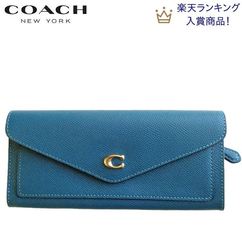 【SALE 新作 COACH】即納可能 日本在庫 コーチ 長財布 新作 コーチ 財布 レディース コーチ 新作 コーチ ブティックライン コーチ 二つ折り 財布 カード入れ COACH ウィン ソフト ウォレット デープ ターコイズのサムネイル