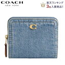 2024新作 コーチ 財布 二つ折り デニム COACH 新作 二つ折り財布 レディース メンズ ミニ財布 カードケース カード入れ ブティックラインCOACH 2024新作 デニム ビルフォールド ウォレット インディゴ 正規品 日本未入荷