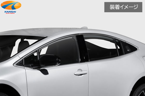 SilkBlazeステンレスパーツ エクステリアパーツ60プリウス用 サイドウインドウトリム バイザー無し車用