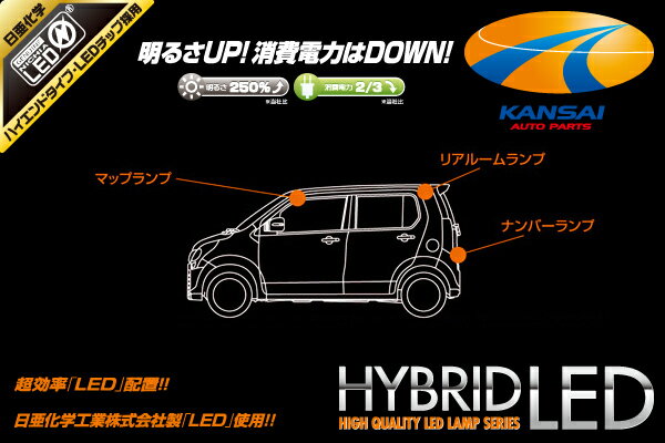 限定特価 GARAX ギャラクスハイブリッド規格LEDシリーズLEDルームランプセットMH34S ワゴンR/スティングレー