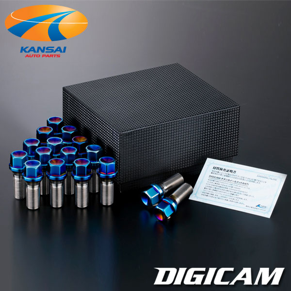 スープラ DB82/DB22/DB42チタンレーシングボルト6角チタンボルトM14-1.25 28mm 16本DIGICAM デジキャン