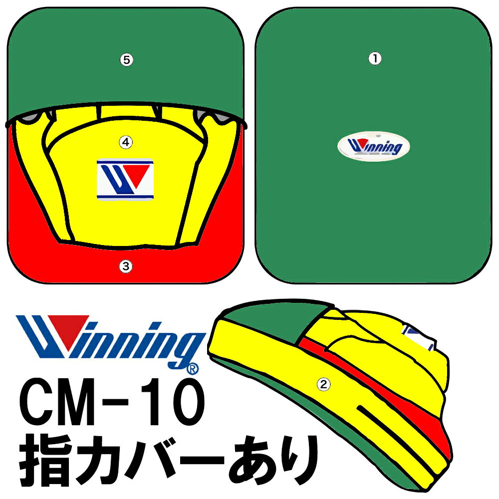 指カバー仕様 受注生産 CM-10 ウイニング【Winning】小型パンチングミット 湾曲型 指カラーオーダー CM-10 ボクシング Boxing