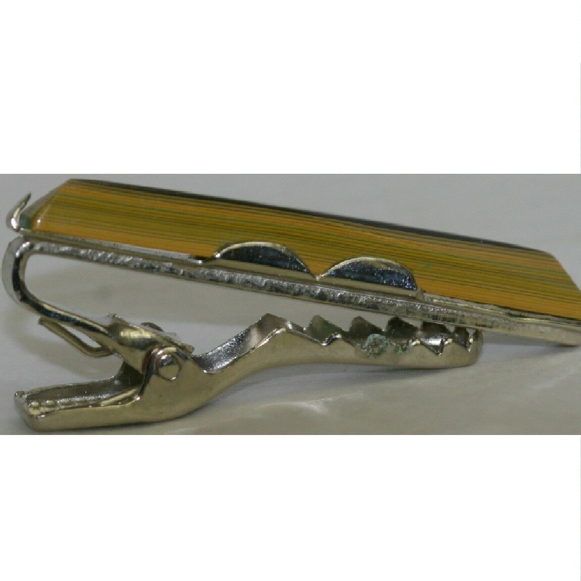 【中古】本物美品紳士用ネクタイピンお洒落なフォルムお洒落な色合い ○D4-126-2