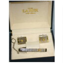 【中古】本物美品クラブラメール金色マーク付コンビのカフスネクタイピンセット ○D5-347