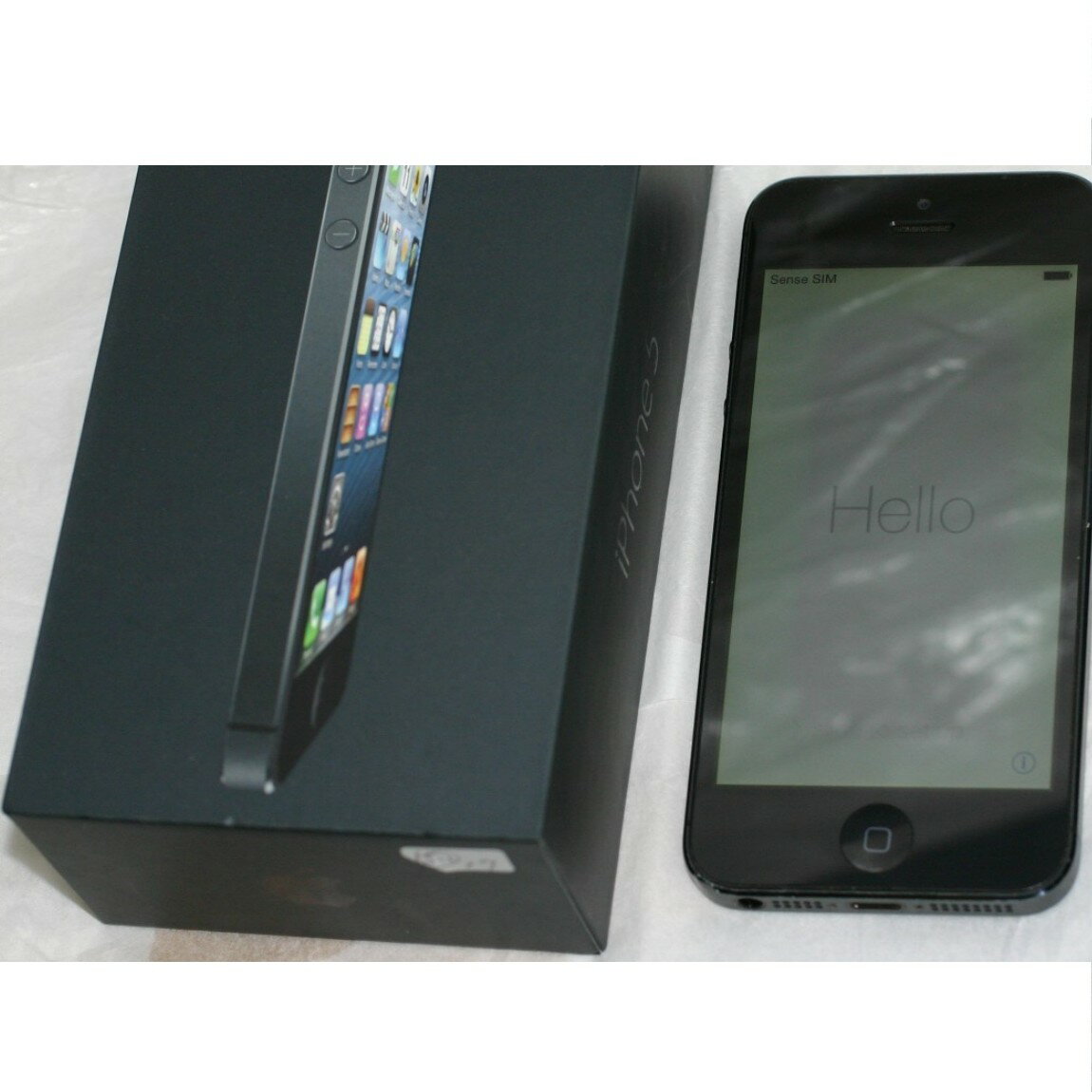 【中古】iPhone5 32GB ブラック MD299J/A 白ロムSoftBank初期化済　○J11-17
