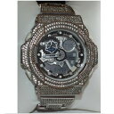 【中古】本物完動品CASIOカシオのG-SHOCK GA300人口ホワイトダイヤモンドカスタムを施した時計 2週間保証付き 〇A18-25 保管場所2-20