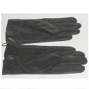 【中古】本物新品未使用LAIGLONレグロンの紳士用温かい黒い柔らかいラムスキン(羊革)素材の手袋 〇D19-67-6 X-34