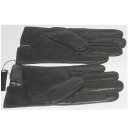 【中古】本物新品未使用LAIGLONレグロンの紳士用温かいラムスキン(羊革)素材の黒い手袋 サイズ表記25cm 〇D19-67-5 X-34